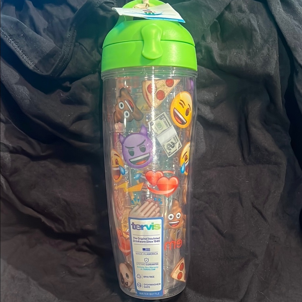 Tervis Emoji Tumbler with Bright Green Lid